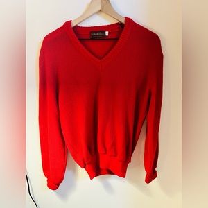Vintage  Women’s Old Money Red Sweater Medium